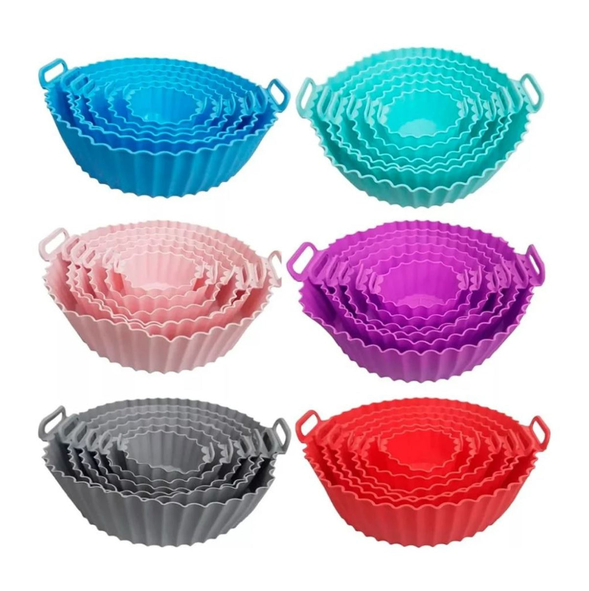 moldes de silicona por 6 para freidora