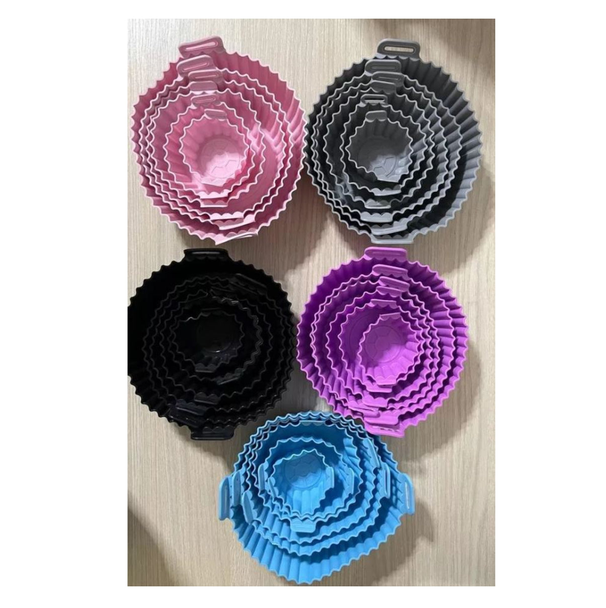 moldes de silicona por 6 para freidora