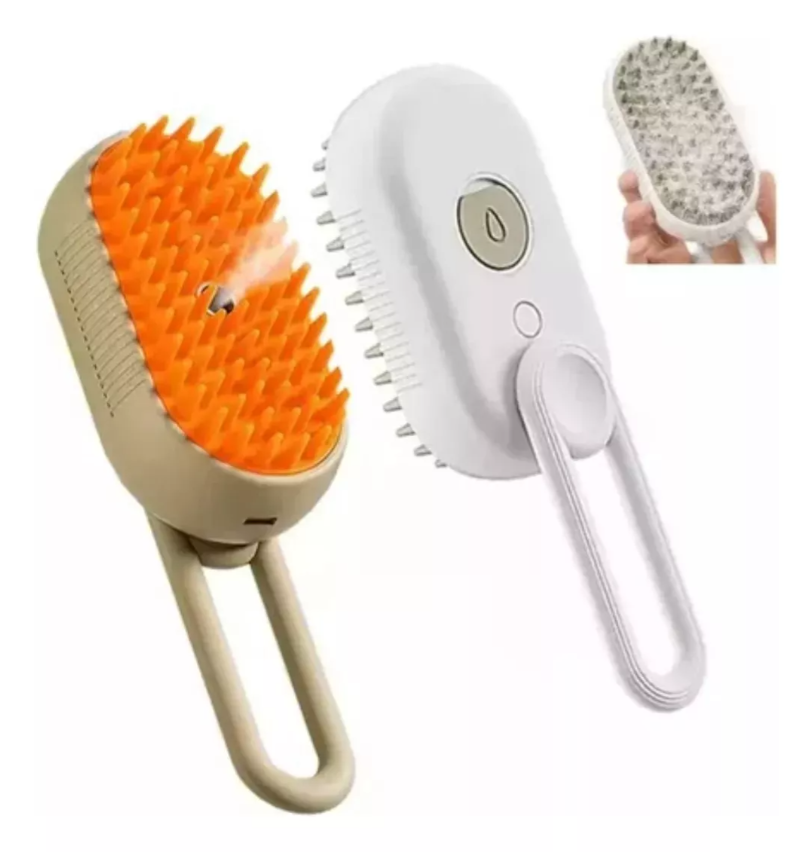 CEPILLO PARA MASCOTAS CON SPRAY - Elimina hasta el 99% del pelo suelto en minutos
