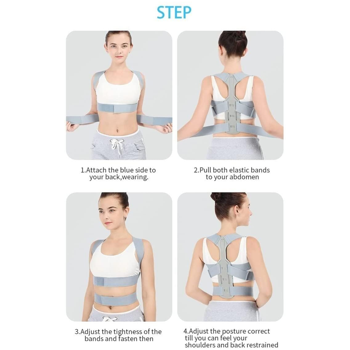 Corrector postura con soporte vertebral