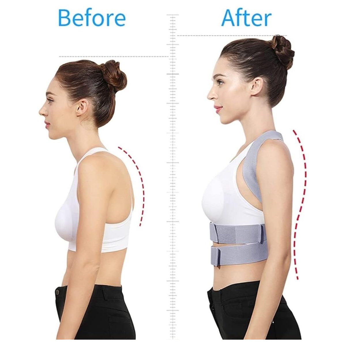 Corrector postura con soporte vertebral