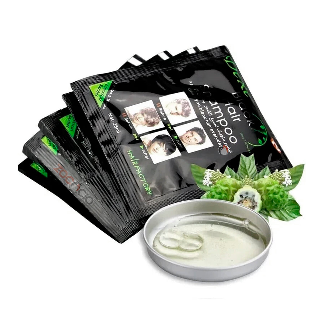 Shampoo Tinte Cero Canas Champu Negro Oc