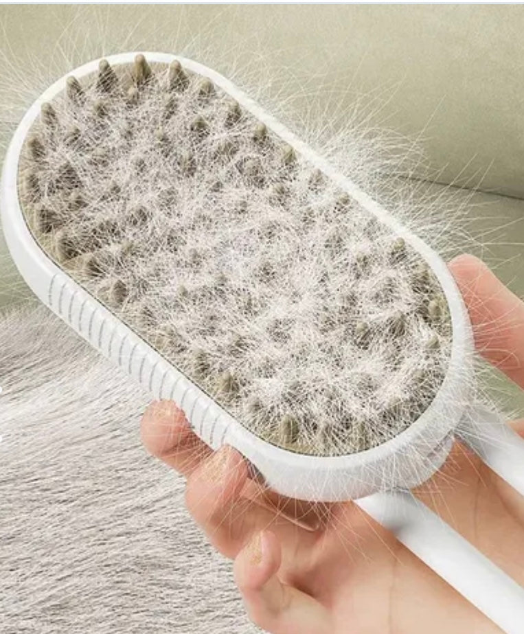 CEPILLO PARA MASCOTAS CON SPRAY - Elimina hasta el 99% del pelo suelto en minutos