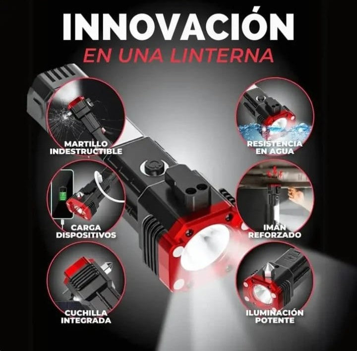 🔥 MÁS QUE UNA LINTERNA… TU KIT DE SUPERVIVENCIA 10 EN 1 + BRINDE